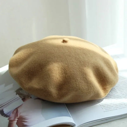 Wool Thick Berets Artist French Beret Women Painter Hat Girls Female Warm Walking Cap - Onvynix Labs