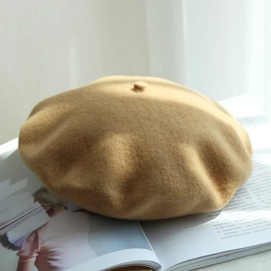 Wool Thick Berets Artist French Beret Women Painter Hat Girls Female Warm Walking Cap - Onvynix Labs
